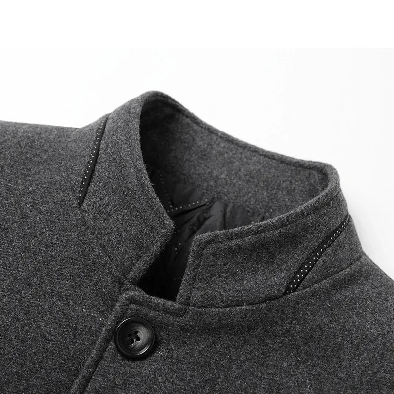 ARCHIE - QUILTED LINING WOOL COAT 7
