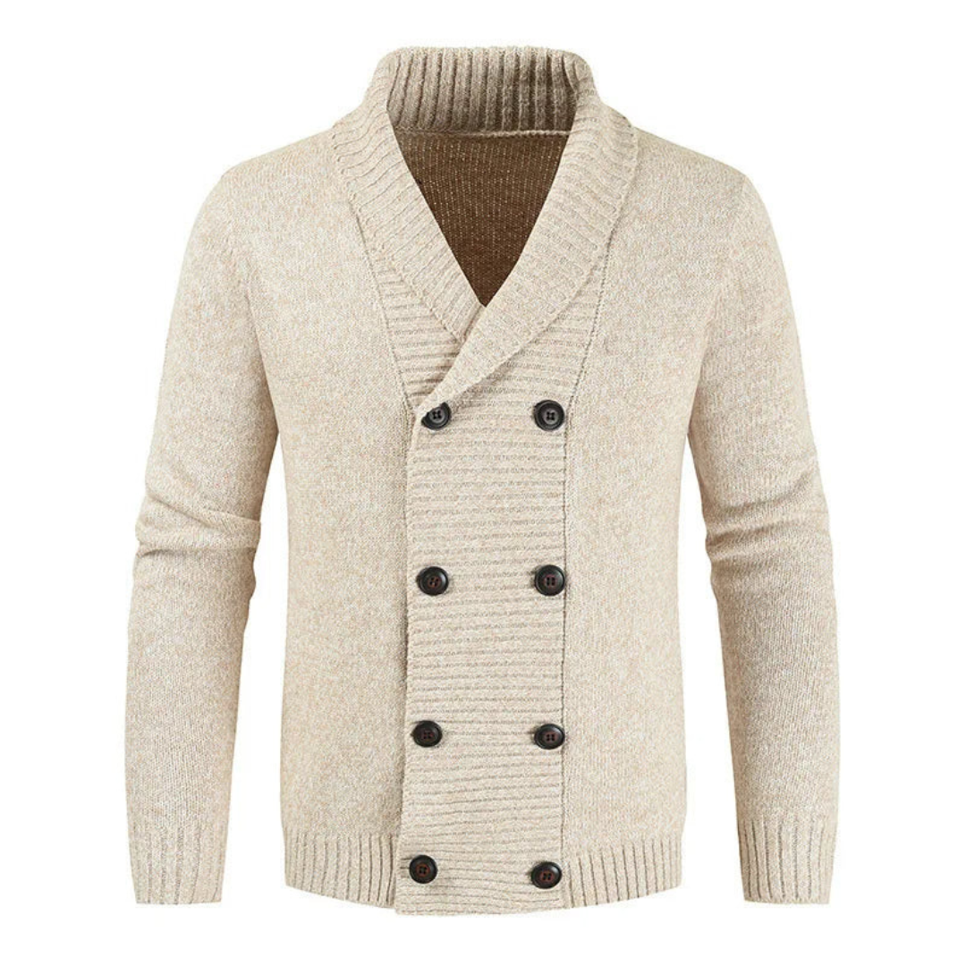 ARMAND | MEN'S DOUBLE BREASTED CARDIGAN SHAWL COLLAR SWEATER 1