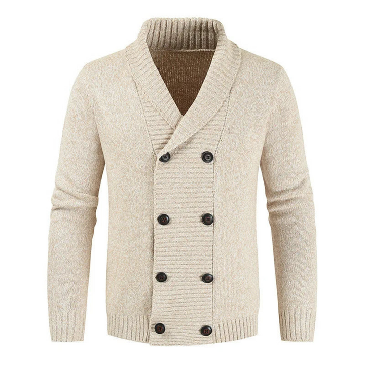 ARMAND | MEN'S DOUBLE BREASTED CARDIGAN SHAWL COLLAR SWEATER 1