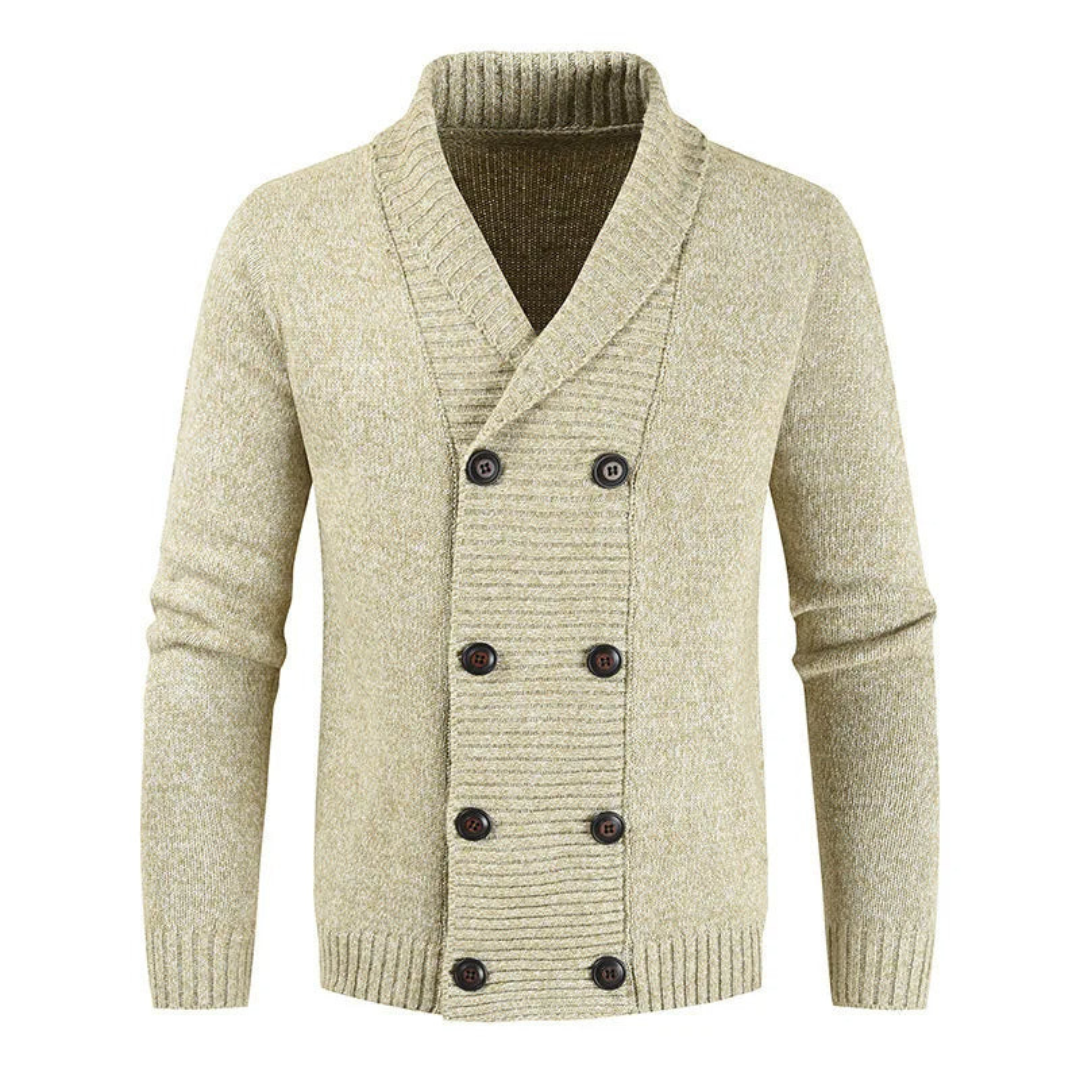 ARMAND | MEN'S DOUBLE BREASTED CARDIGAN SHAWL COLLAR SWEATER 2