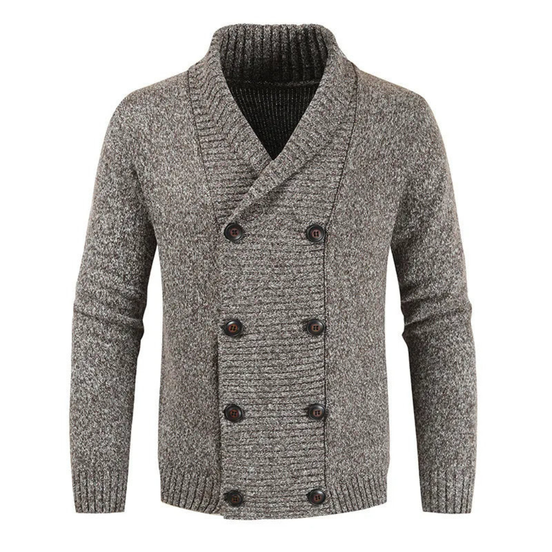 ARMAND | MEN'S DOUBLE BREASTED CARDIGAN SHAWL COLLAR SWEATER 3