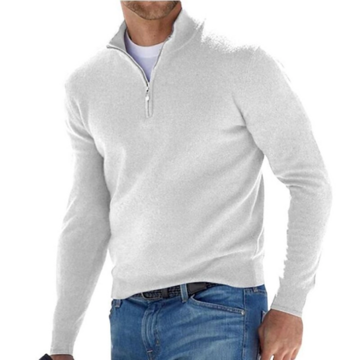 ASHCROFT - FINE KNIT QUARTER-ZIP SWEATER 1