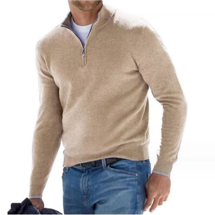 ASHCROFT - FINE KNIT QUARTER-ZIP SWEATER 3