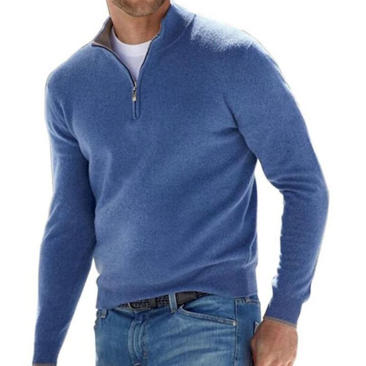 ASHCROFT - FINE KNIT QUARTER-ZIP SWEATER 5