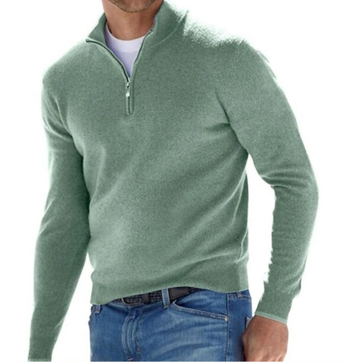 ASHCROFT - FINE KNIT QUARTER-ZIP SWEATER 6