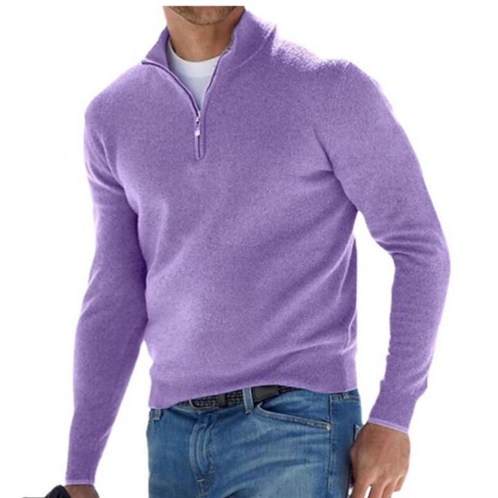 ASHCROFT - FINE KNIT QUARTER-ZIP SWEATER 7
