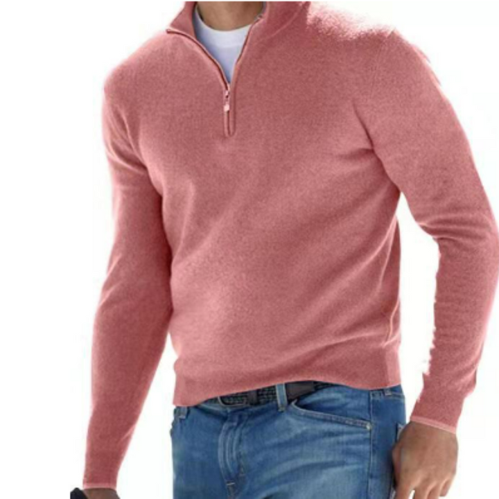 ASHCROFT - FINE KNIT QUARTER-ZIP SWEATER 8