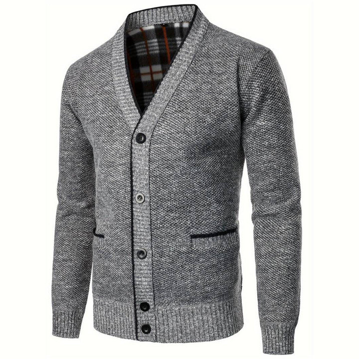 AUGUSTIN | MEN'S SHAWL COLLAR CARDIGAN SWEATER BUTTON UP KNIT 2