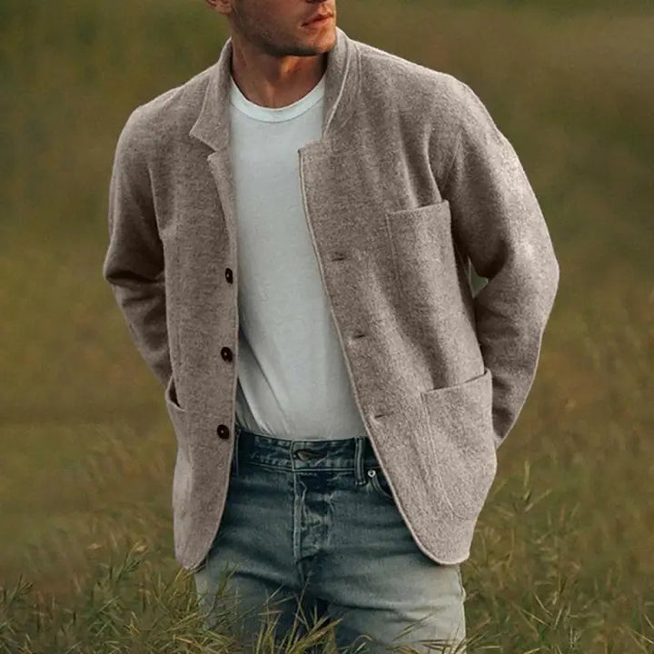 BARNABE | MEN'S CARDIGAN JACKET KNITTED BLAZER SWEATER POCKETS 2