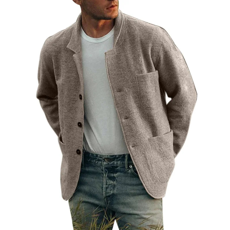 BARNABE | MEN'S CARDIGAN JACKET KNITTED BLAZER SWEATER POCKETS 5