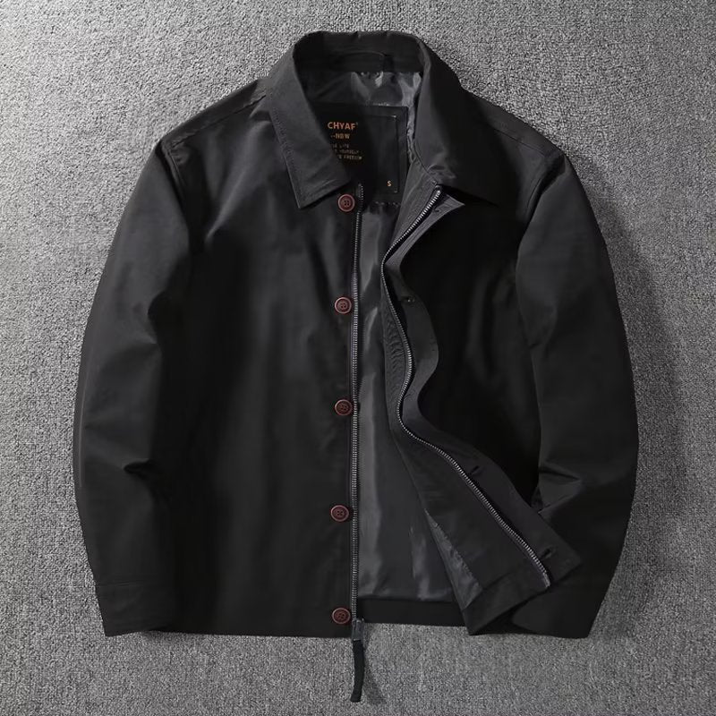 Men's Lightweight Windbreaker Jacket – Black