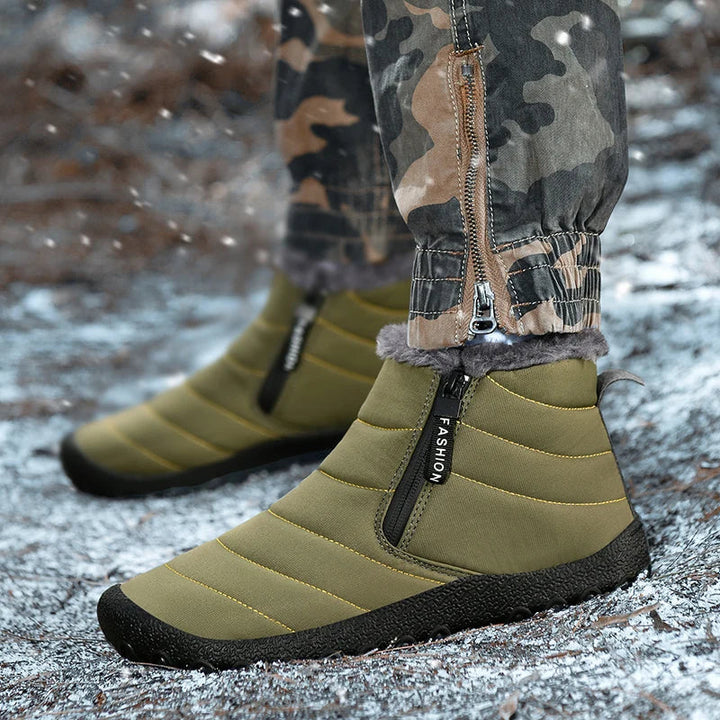 Men's Slip On Waterproof Snow Boots – Green