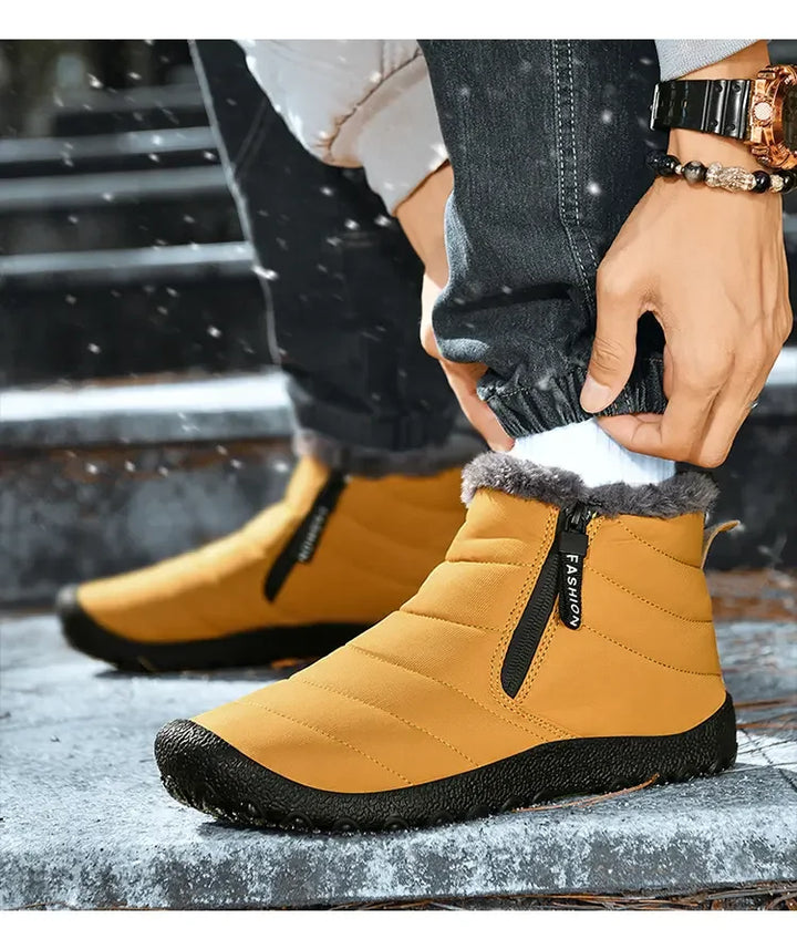 Men's Slip On Waterproof Snow Boots – Yellow