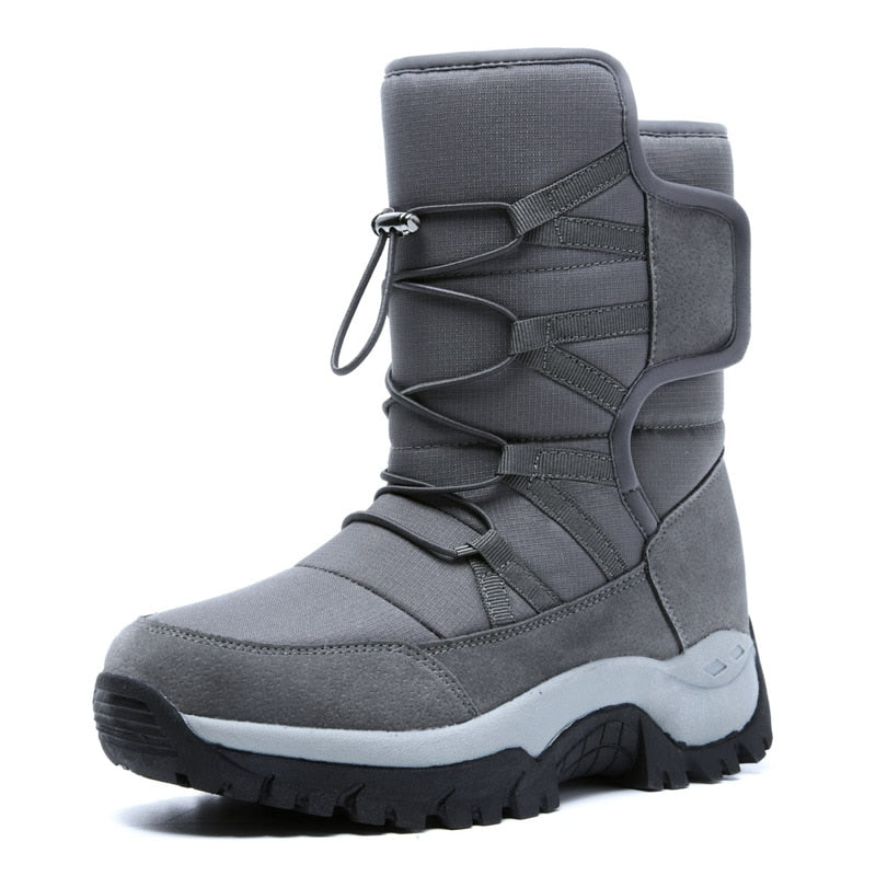 Women's Mid Calf Waterproof Snow Boots – Gray