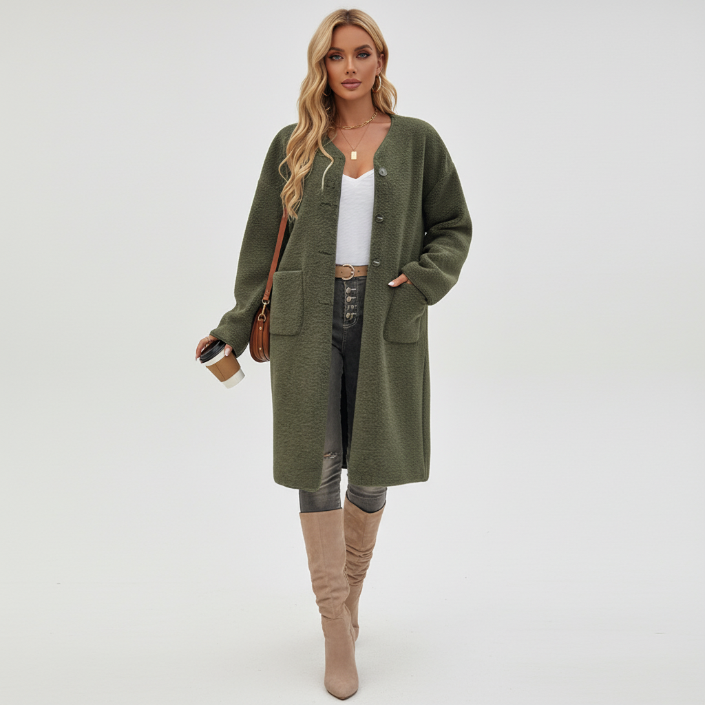 BENOITE | WOMEN'S LONG TEDDY COAT SHERPA FLEECE WINTER 2