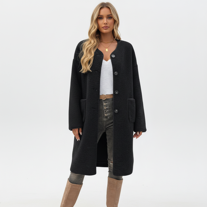 BENOITE | WOMEN'S LONG TEDDY COAT SHERPA FLEECE WINTER 4