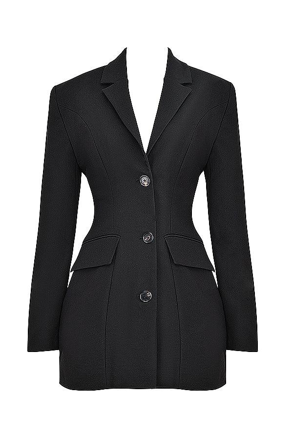 BLAIR - BLACK TAILORED BLAZER MINI DRESS 6