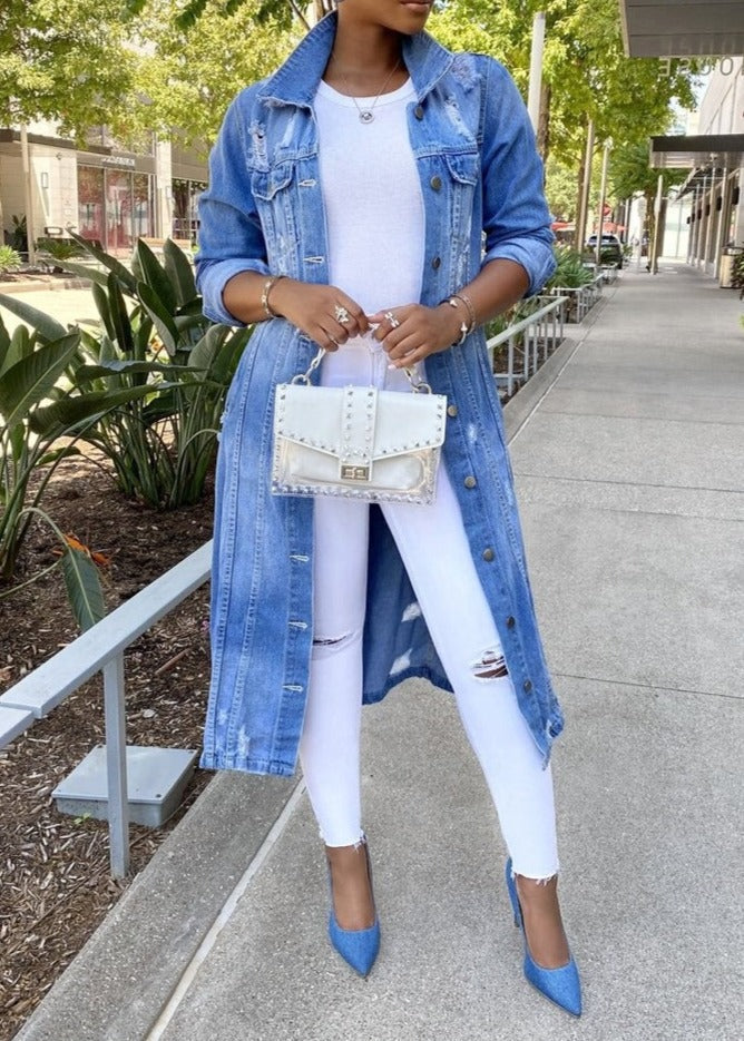BLANCHE - OVERSIZED LONGLINE DENIM JACKET 2