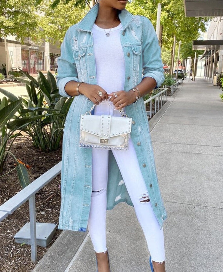 BLANCHE - OVERSIZED LONGLINE DENIM JACKET 3