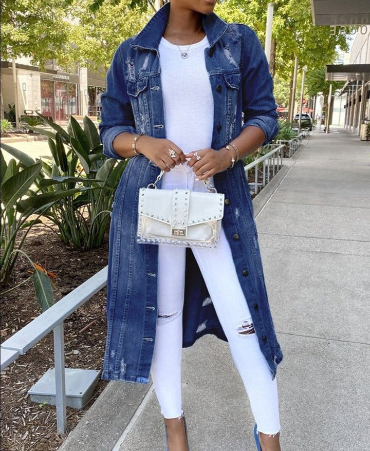 BLANCHE - OVERSIZED LONGLINE DENIM JACKET 4