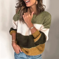BLANCHETTE | WOMEN'S COLOR BLOCK SWEATER CREW NECK KNIT