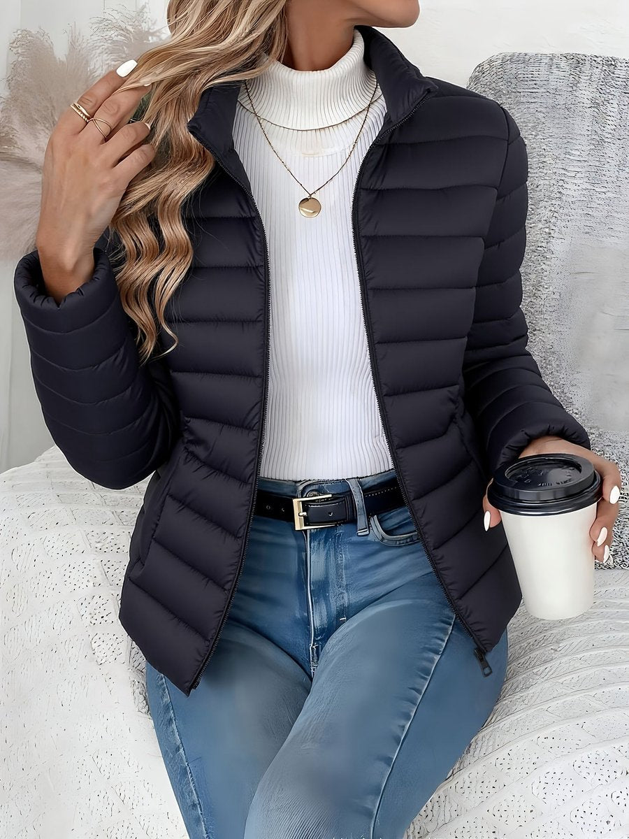 BLANDINE | WOMEN'S STAND COLLAR QUILTED PUFFER JACKET 11