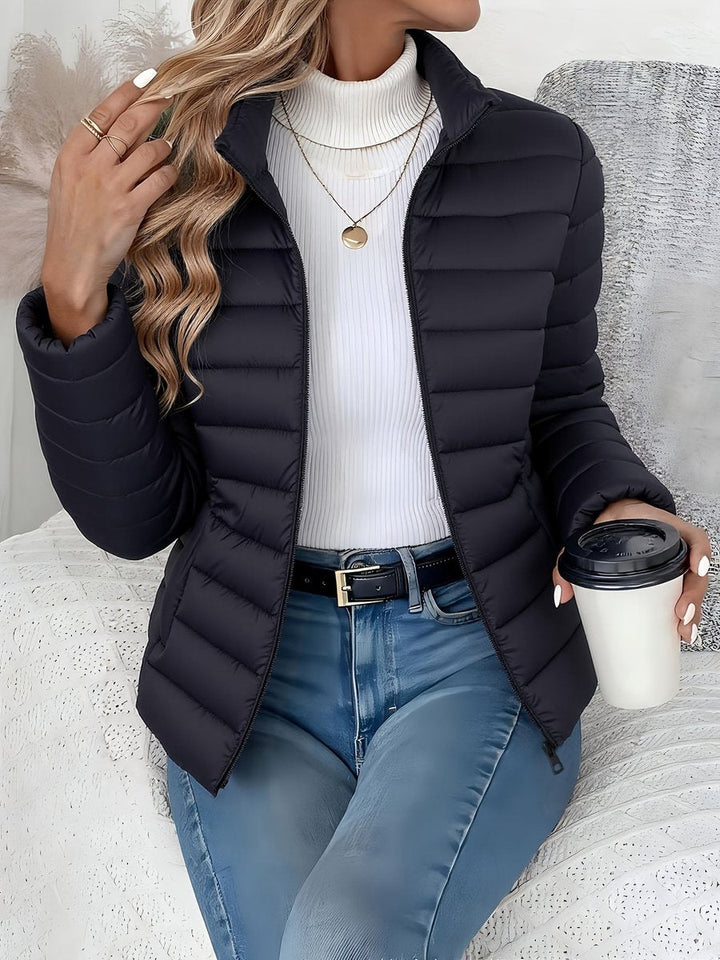 BLANDINE | WOMEN'S STAND COLLAR QUILTED PUFFER JACKET 11