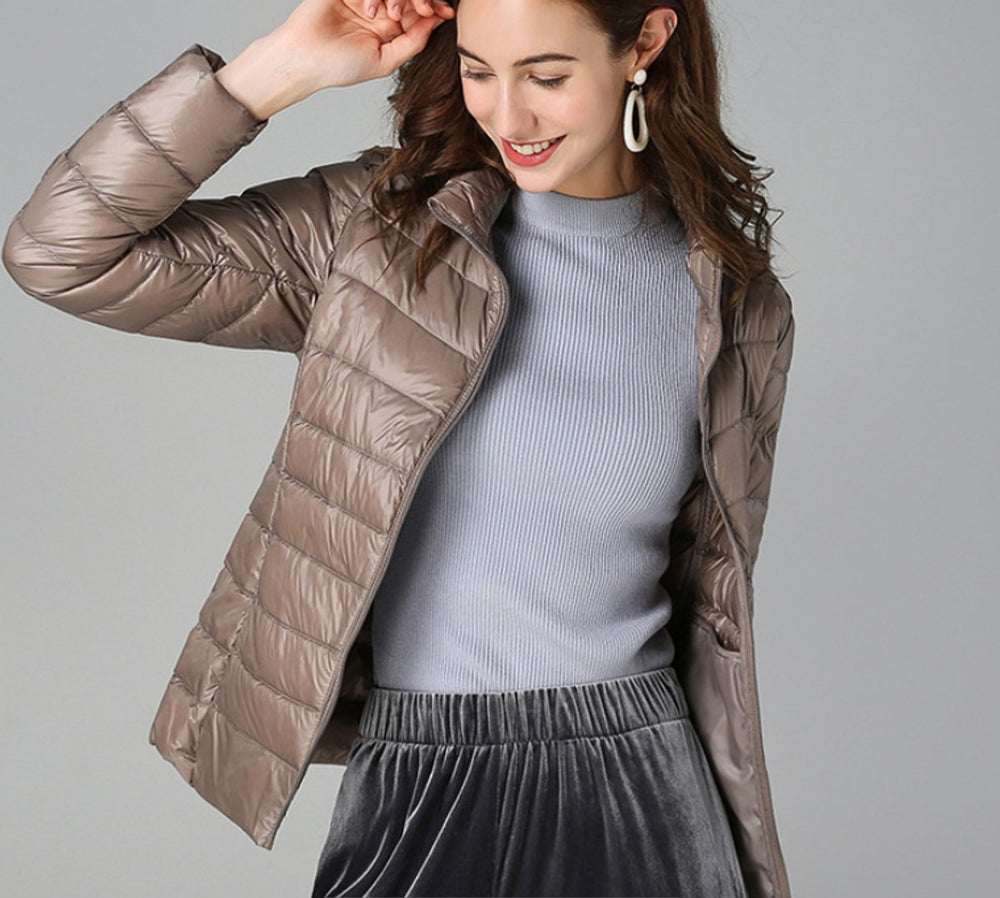BLANDINE | WOMEN'S STAND COLLAR QUILTED PUFFER JACKET 2