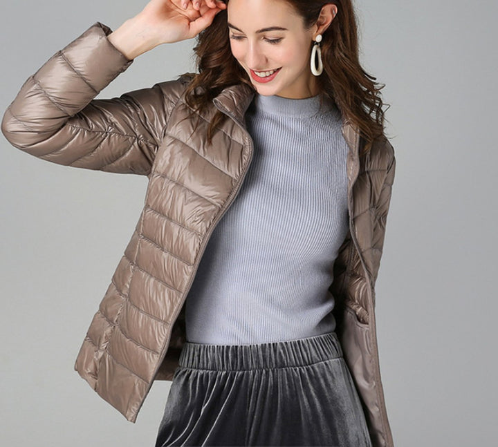 BLANDINE | WOMEN'S STAND COLLAR QUILTED PUFFER JACKET 2