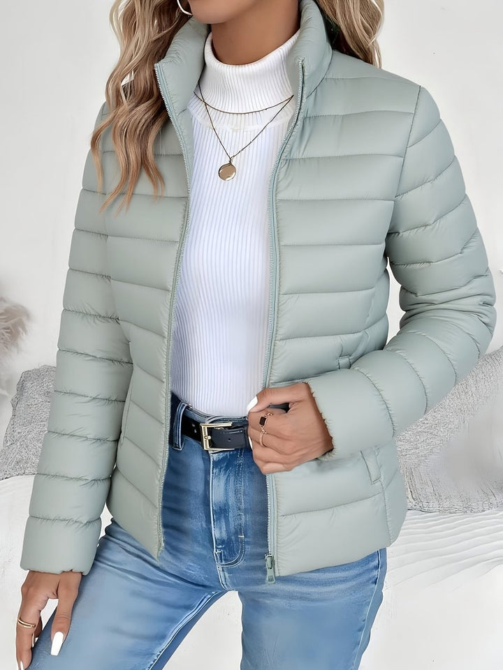 BLANDINE | WOMEN'S STAND COLLAR QUILTED PUFFER JACKET 3