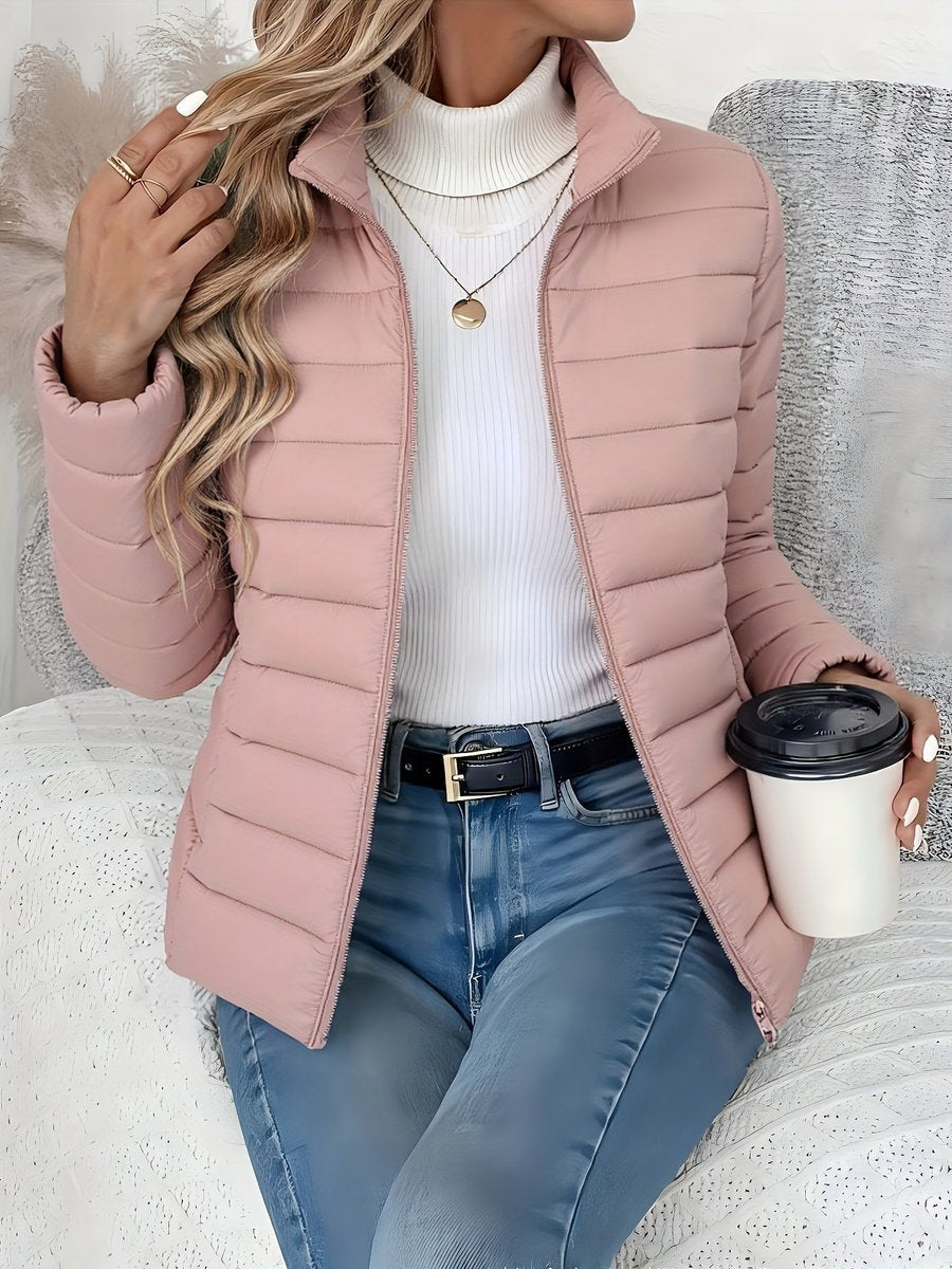BLANDINE | WOMEN'S STAND COLLAR QUILTED PUFFER JACKET 4