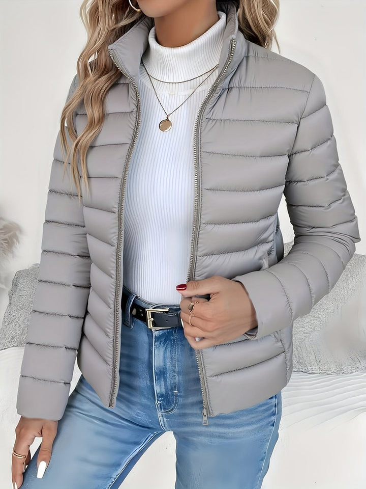 BLANDINE | WOMEN'S STAND COLLAR QUILTED PUFFER JACKET 5