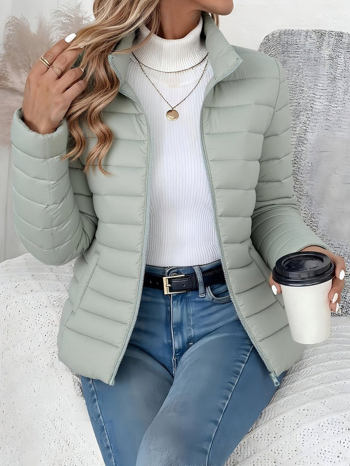 BLANDINE | WOMEN'S STAND COLLAR QUILTED PUFFER JACKET 6