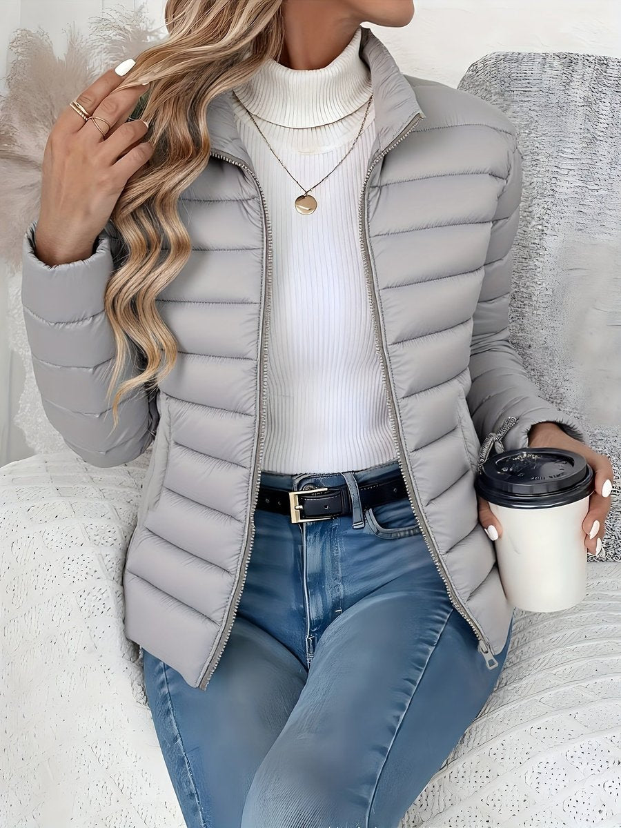 BLANDINE | WOMEN'S STAND COLLAR QUILTED PUFFER JACKET 8