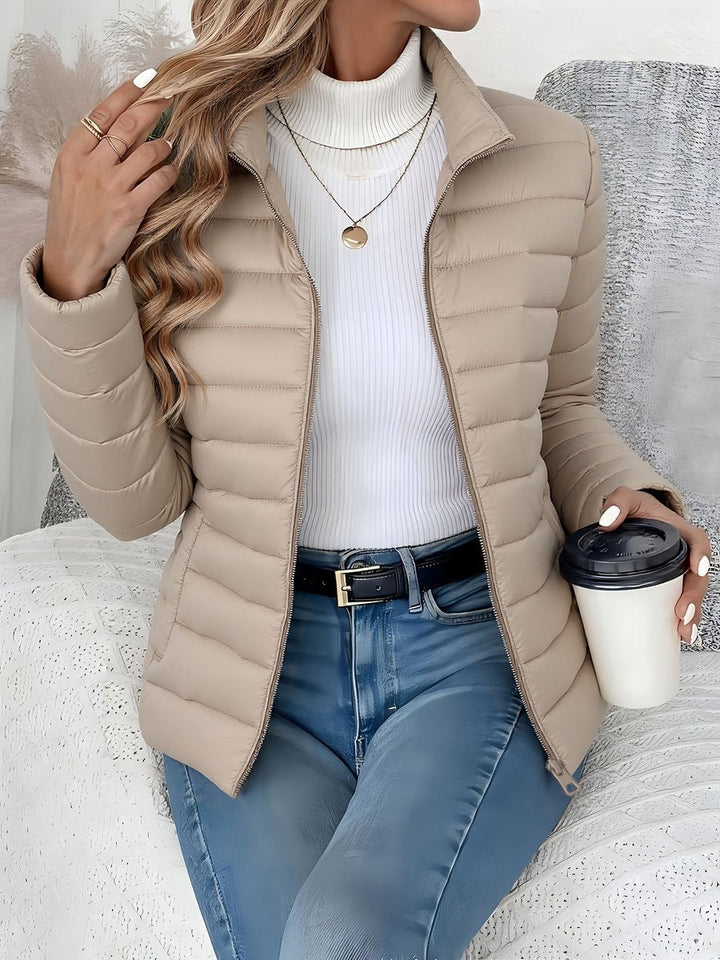 BLANDINE | WOMEN'S STAND COLLAR QUILTED PUFFER JACKET 9