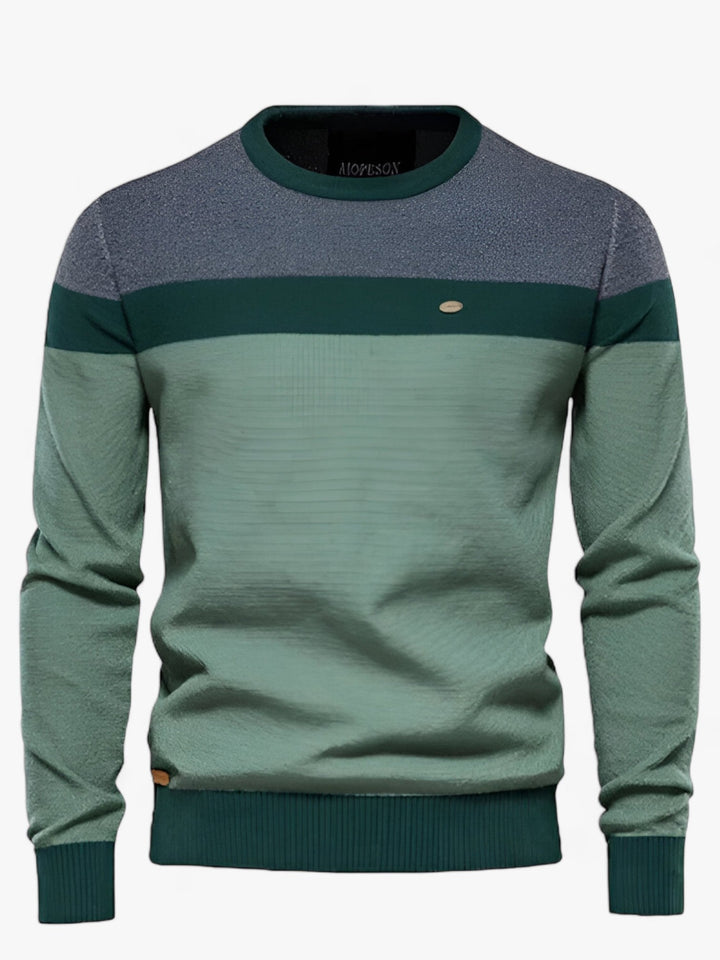 BRAMWELL - COLOUR BLOCK CREW NECK SWEATER 1