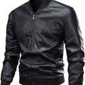 Brogan | Men's Faux Leather Bomber Jacket