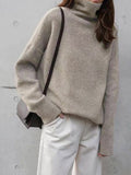 Heather | Women's Oversized Turtleneck Sweater