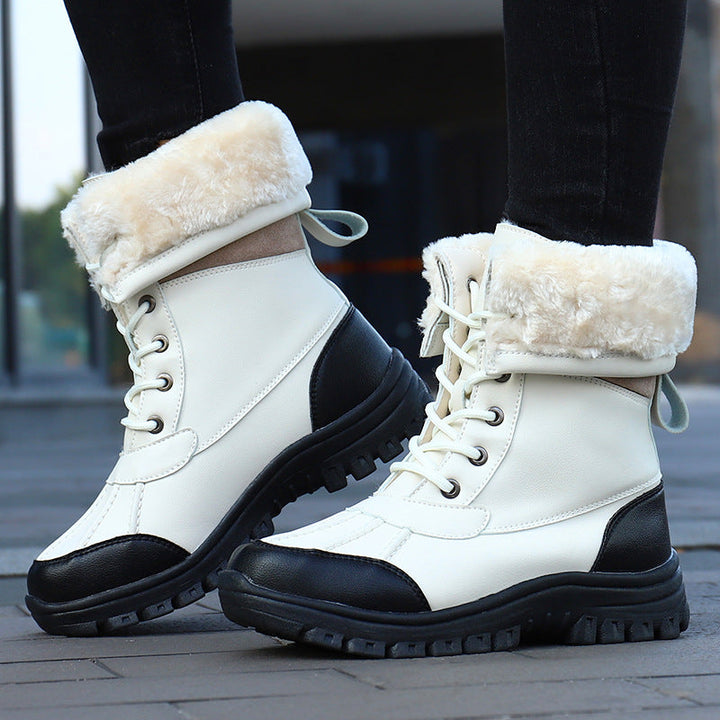 CAMELIA | WOMEN'S ORTHOPEDIC FUR LINED WINTER BOOTS LACE UP 6