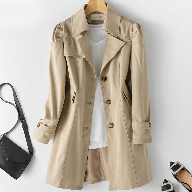 CAMILLE - ELEGANT BELTED TRENCH COAT 3