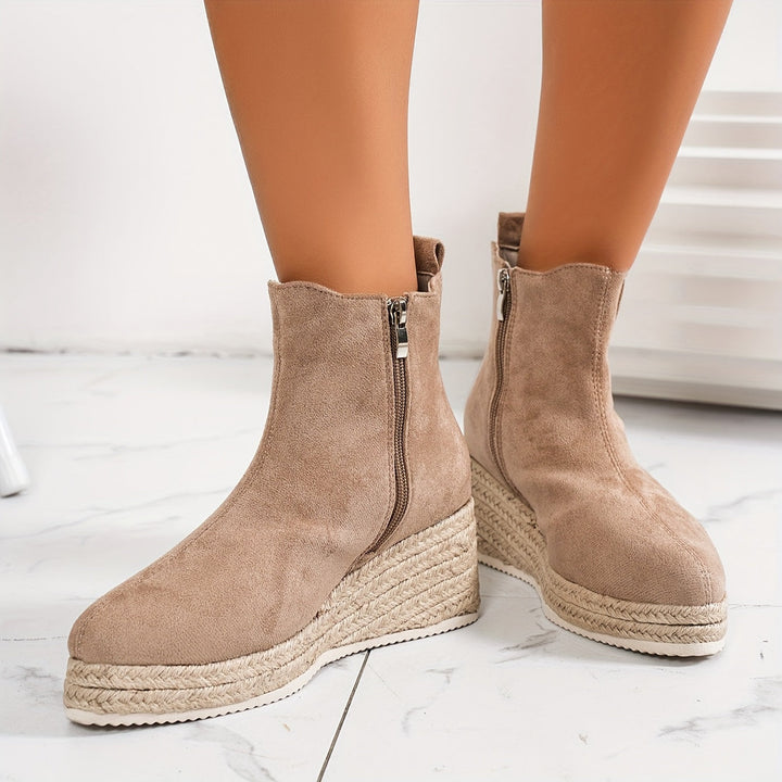 CAPUCINE | WOMEN'S SUEDE WEDGE CHELSEA ANKLE BOOTS 3