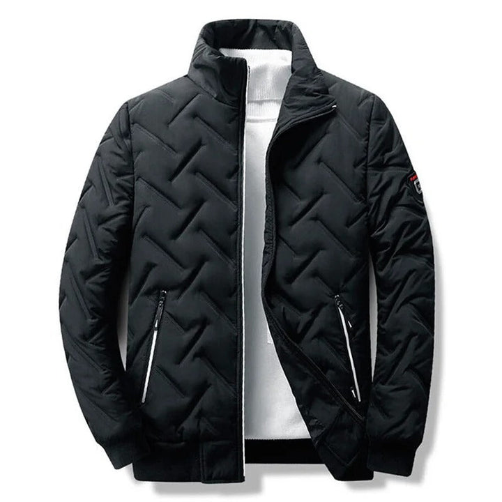 Men's Quilted Bomber Jacket – Black