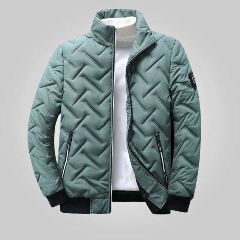 Men's Quilted Bomber Jacket – Green