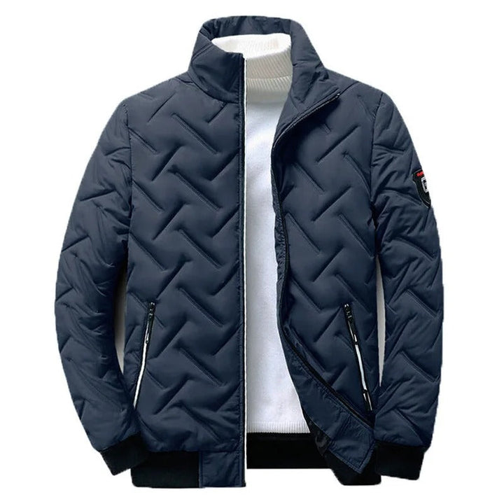 Men's Quilted Bomber Jacket – Detail View