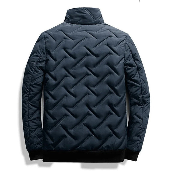 Men's Quilted Bomber Jacket – Detail View