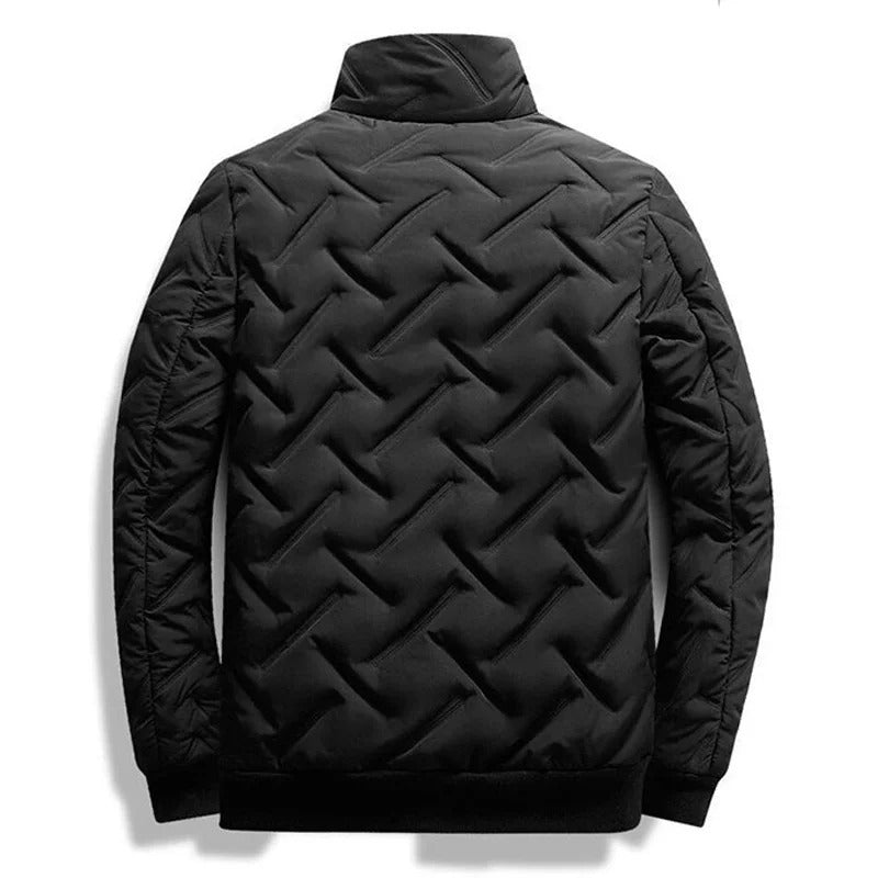 Men's Quilted Bomber Jacket – Detail View
