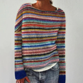 CEDAR - STRIPED FAIR ISLE KNIT SWEATER