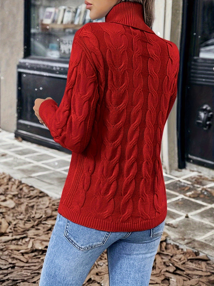 CELESTE - CABLE KNIT TURTLENECK SWEATER 10