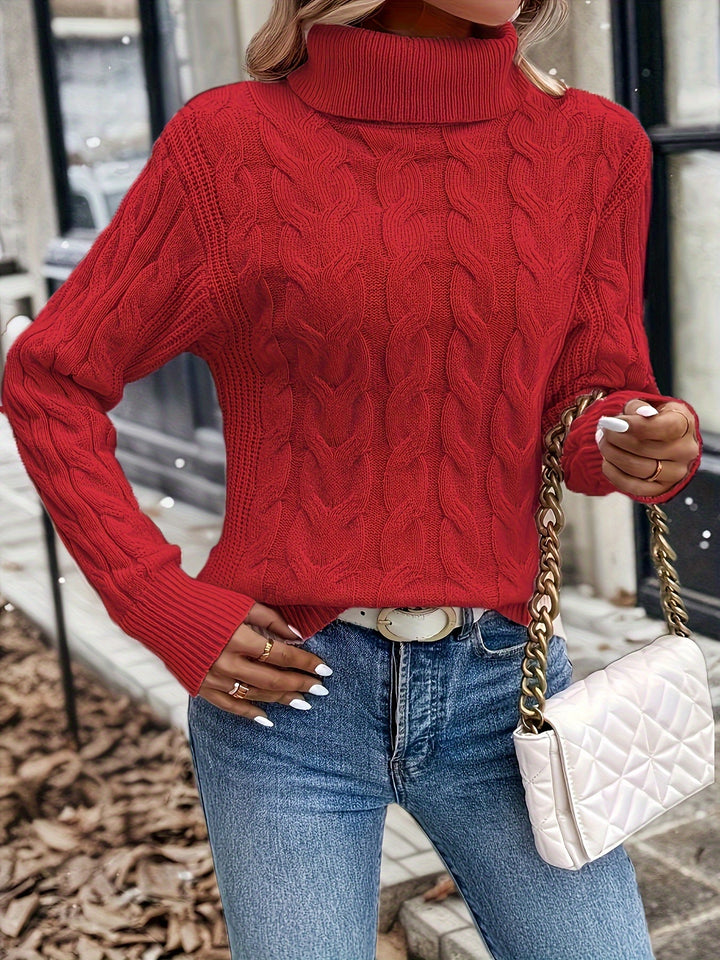 CELESTE - CABLE KNIT TURTLENECK SWEATER 11