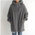 Chloe | Women's Oversized Long Zip Up Hoodie